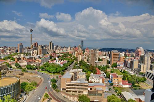Nespecifikovaný výhled na destinaci Johannesburg nebo výhled na město při pohledu z hotelu