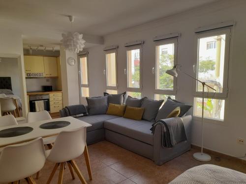 Χώρος καθιστικού στο Apartamento Ocean
