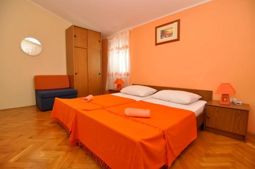 Cama o camas de una habitación en Apartments Marta - Zadar