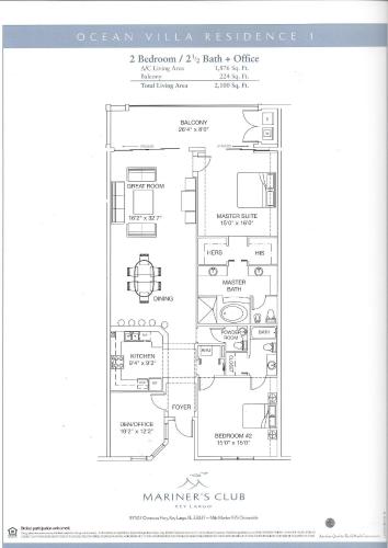 a floor plan of the ocean villa residence at LICENSED Mgr - LUXURY VIP PENTHOUSE SUITE - OFFERS RESORTS BEST PANORAMIC OCEAN VIEWS! in Key Largo
