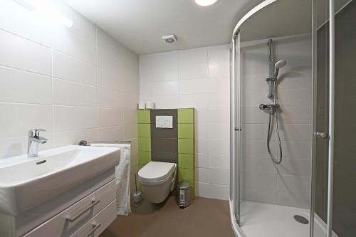 Koupelna v ubytování Hotel Jirinka