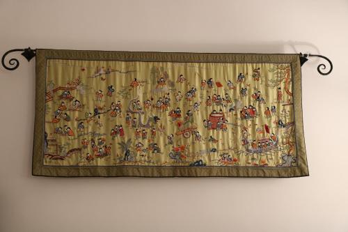 a curtain hanging on a wall at B&B Il Giardino di Paola in Alliste