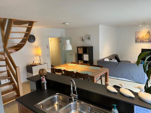 Η κουζίνα ή μικρή κουζίνα στο Duplex appartement Dujardin