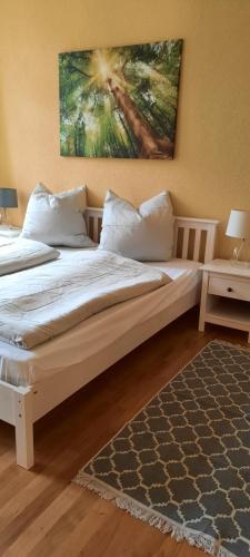 Postel nebo postele na pokoji v ubytování Ferienwohnung Landidylle