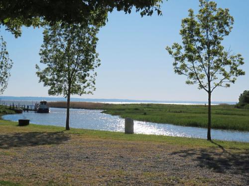 dos árboles frente a un cuerpo de agua en Holiday Home L'Estuaire - AQB110 by Interhome, en Bégadan