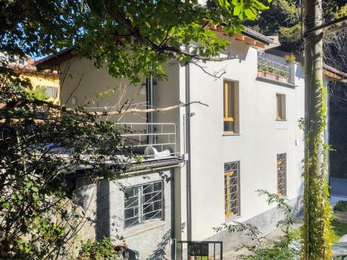 a white building with windows and a tree at Apartment Bilocale by Interhome in Olgiasca