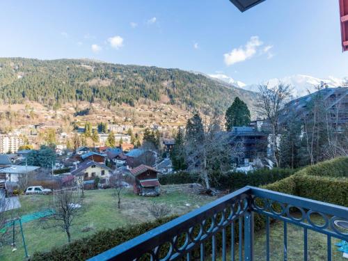 a view of a city from a balcony at Apartment Les erables by Interhome in Saint-Gervais-les-Bains