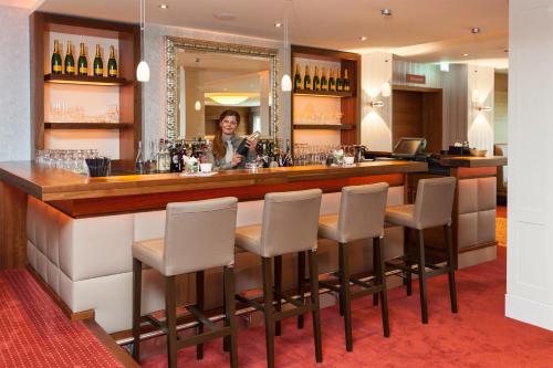 Lounge oder Bar in der Unterkunft Morada Hotel Heidesee Gifhorn