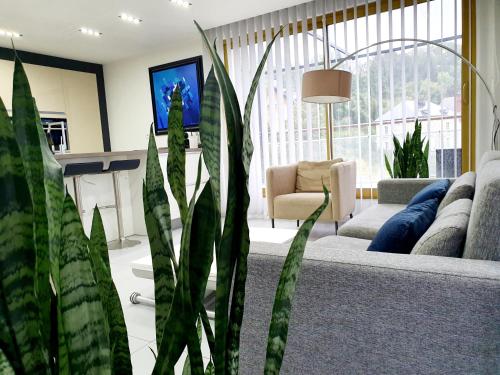 Ruang duduk di Appart'Hôtel Luxapparts