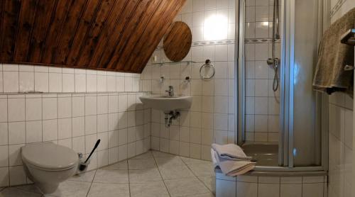 Bilik mandi di Pension "Alte Mühle"