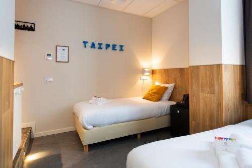 Katil atau katil-katil dalam bilik di Citiez Hotel Amsterdam