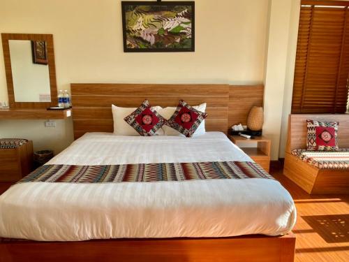 Sapa Garden Hotelにあるベッド