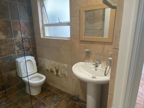 La salle de bains est pourvue de toilettes et d'un lavabo. dans l'établissement Phil's studio, à Midrand