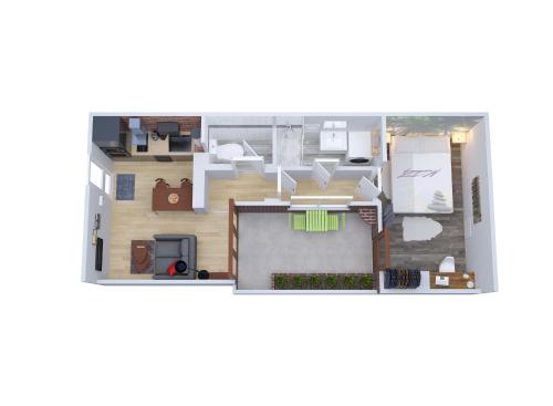 una configurazione di un piano di una casa di Location d'appartements - Cosysejour - Calme Fibre Netflix ad Amiens