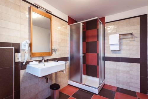 Koupelna v ubytování Hotel Roma
