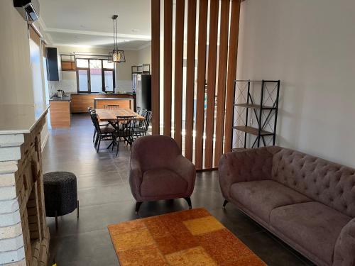 Χώρος καθιστικού στο Qabala Lux Villa