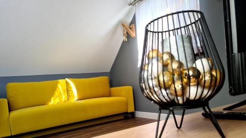 Posezení v ubytování Apartament w Jałowcach
