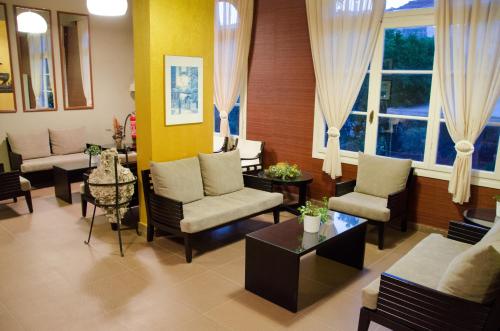 Zona de estar de Athos Hotel