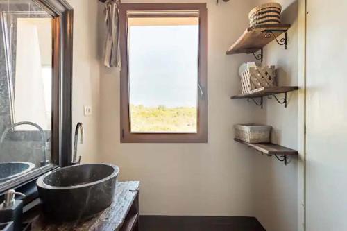 Dapur atau dapur kecil di Romantico Appartamento Vista Mare
