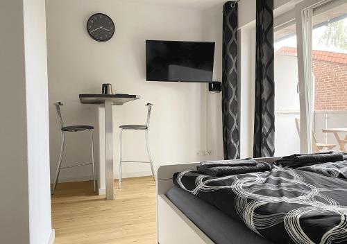 Katil atau katil-katil dalam bilik di Studios in Osnabrück - Iburger Str