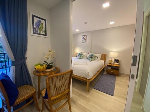 Postel nebo postele na pokoji v ubytování Family Suite New Apartment at Marvest Huahin City Center