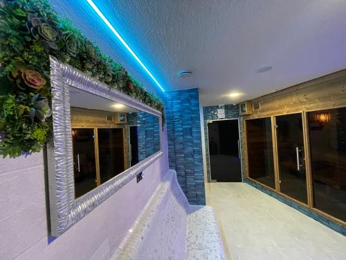 a building with a staircase with plants on it at Smart Hotel Budapest in Budapest