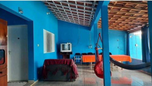 Ένα ή περισσότερα κρεβάτια σε δωμάτιο στο Casa de praia em Ilha Comprida