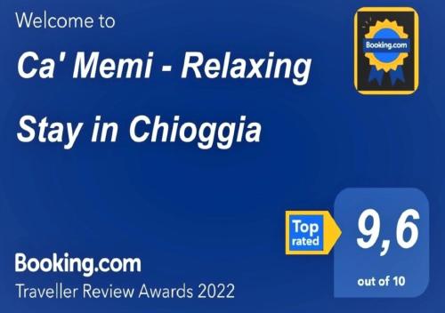 a screenshot of a sign for aaa merlin reliking stay in chicago at Ca' Memi - Relaxing Stay in Chioggia in Chioggia
