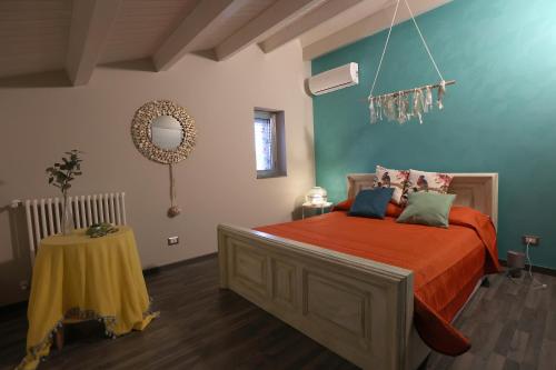 Katil atau katil-katil dalam bilik di Casa delle foglie