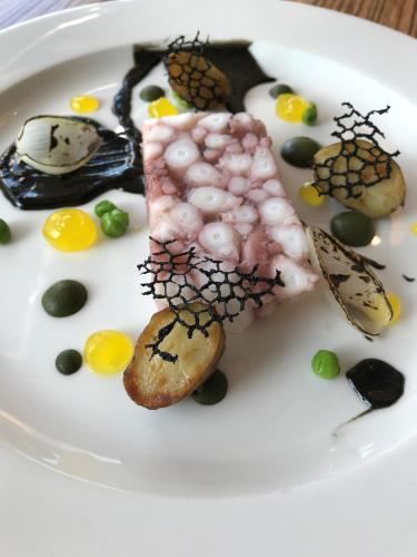 a plate of food on a white plate at Crowne Plaza Reading in Reading