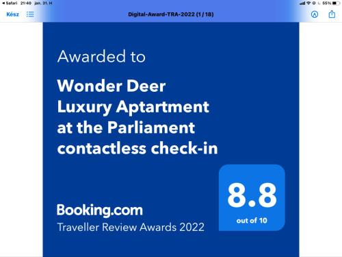 Wonder Deer Lux Apartment at the Parliament self check-in 1054 Budapest, 11 Steindl Imre utca kép - 3