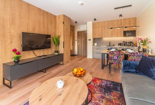 Dapur atau dapur kecil di Trevilles Apartamenty - Stone Hill z basenem i SPA