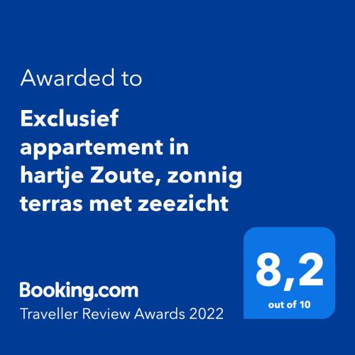 een screenshot van een telefoon met de tekst toegekend aan de overeenkomst in harlequin bij Exclusief appartement in hartje Zoute, zonnig terras met zeezicht in Knokke-Heist