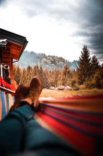 Landskap semula jadi dekat dengan lodge