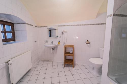 Hotel Koruna Prachatice tesisinde bir banyo
