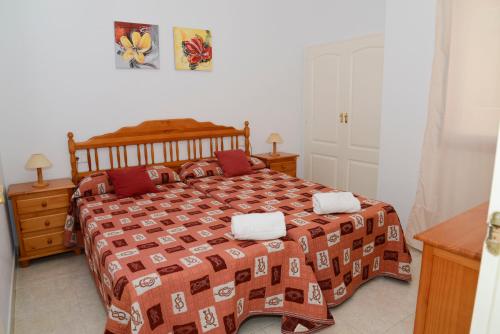 Posteľ alebo postele v izbe v ubytovaní APCOSTAS Zafiro - Calpe