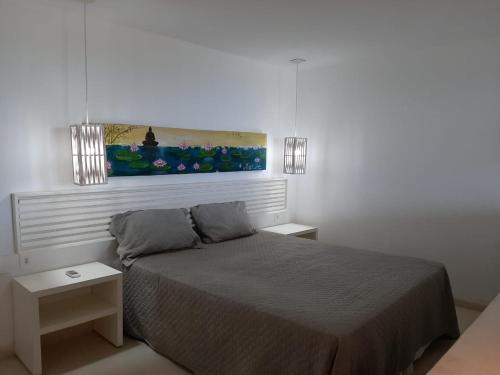 Giường trong phòng chung tại Lar do Mar - Letizia U10 - Cond. Pipa Privillege