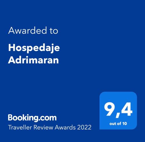 Hospedaje Adrimaran的證明、獎勵、獎狀或其他證書