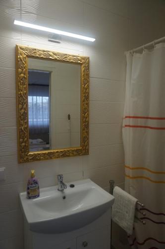 Phòng tắm tại Hotel Ajka