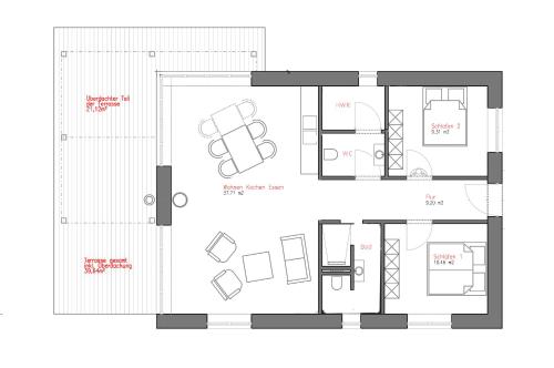 a floor plan of a house at Mein-Ostseeplätzchen Haus am Meer 6 in Niesgrau