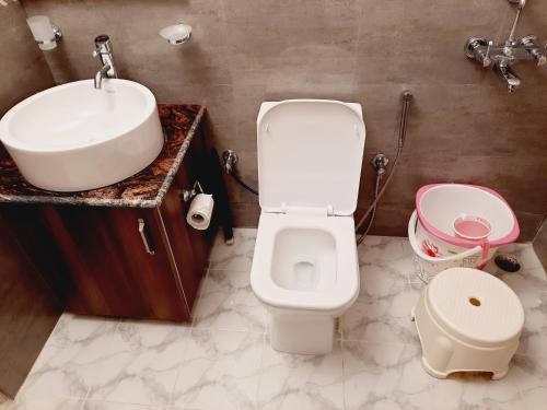Koupelna v ubytování HOTEL DEV CHHAYA
