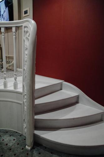 a set of stairs in a room at Grand Hotel Lviv Casino & Spa in Lviv