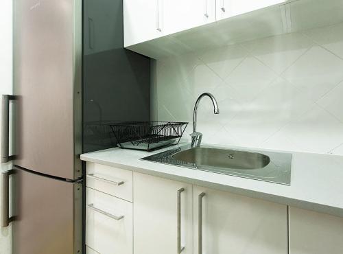 Kuchyňa alebo kuchynka v ubytovaní MA22 · MA22 - Apartment in Sants communal terrace