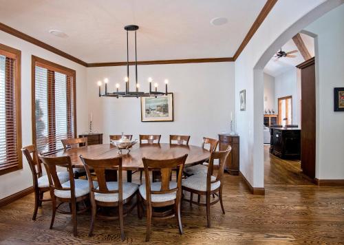 a dining room with a table and chairs at 44 Aspen Meadow Drive in Edwards