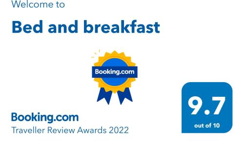 Certifikát, hodnocení, plakát nebo jiný dokument vystavený v ubytování Bed and breakfast