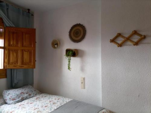 Cama ou camas em um quarto em Casa La Pizarra