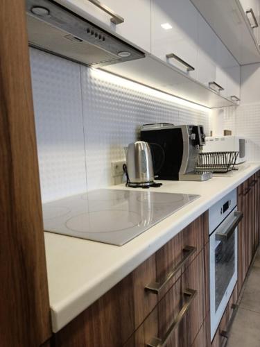 Dapur atau dapur kecil di Family & Business Elegant Apartments Rynek Centrum Downtown - 2 Bedroom, Balcony, Parking