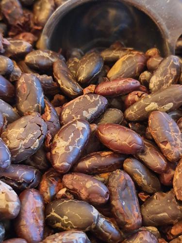 a pile of soakedlled peanuts in a bowl at Saengcha Farm Resort in Prachin Buri