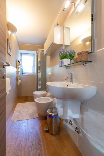 Un baño de Casa di campagna Rosina con piscina e vista lago