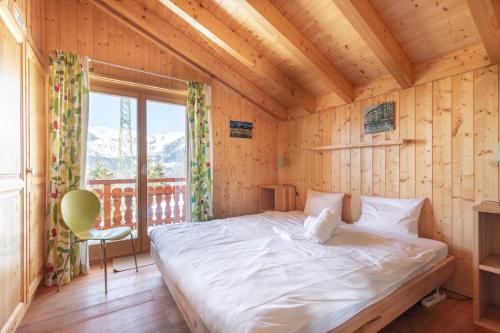 Chalet Belle Rocheにあるベッド